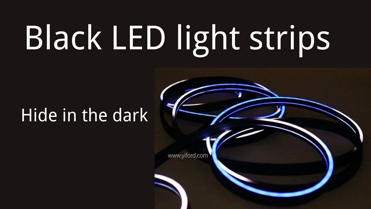 Black silicone sleeve--Can hide the dark LED light strips 0616