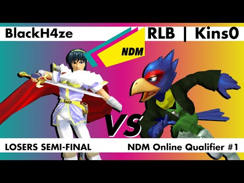 NDM Online Qualifier #1 - BlackH4ze (Marth) vs. Kins0 (Falco) Melee Losers Semi Final