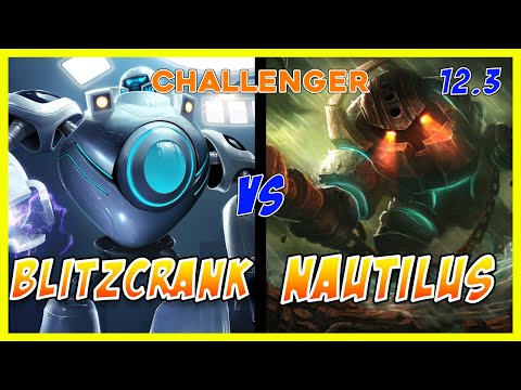 Blitzcrank SUPPORT vs Nautilus | Challenger | Patch 12.3 | League of Legends Pro Player Replay
