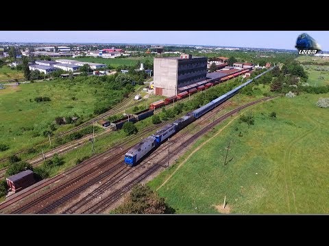 [Drone] "Csíksomlyó Expressz"&"Székely Gyors" & Traxx 480 007-8 in Episcopia Bihor - 02 June 2017
