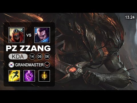 Pz ZZang vs ZEE99 - Yasuo vs Zed Mid - KR Grandmaster - Patch 13.24 Season 13