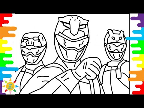 POWER RANGER Coloring Pages, Coloring Power Rangers, Power Rangers Beast Morphers Coloring Book