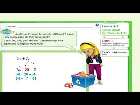 Break Apart number to Add Math Gr.2