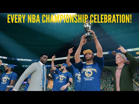 Every NBA Finals Championship Celebration (NBA 2K - NBA 2K22)