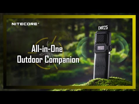 Nitecore EMR25 Elektroninis uodų ir kenkėjų repelentas, 12000 mAh, iki 12 val., 40 kHz, IPX5
