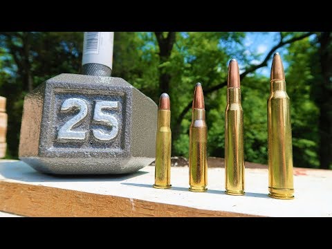 Shooting a Dumbbell - 30-30 vs .308 vs 30-06 vs 300 win mag