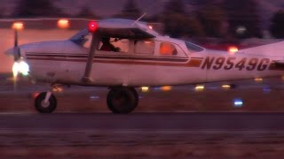 preview picture of video 'N9549G a CESSNA TU206F lands at Hayward Executive Airport'