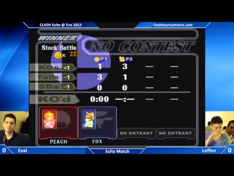 CLASH Suite at Evo 2013 - Leffen vs Eval - SSBM