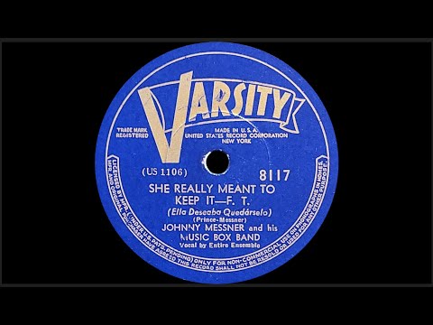“She Really Meant To Keep It”  by Johnny Messner and his Music Box Band 1939