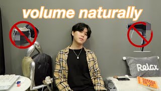 how to get volume NATURALLY asian hair without hair products or heating ❌🔥 | korean middle part