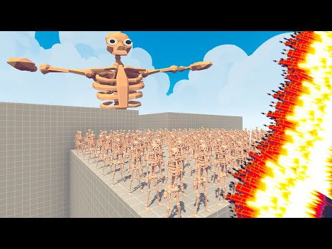 100x SKELETON ARMY + 1x GIANT vs 1x EVERY GOD - Totally Accurate Battle Simulator TABS