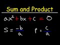 How To Find The Sum And Product Of The Roots Of A Quadratic Equation Algebra