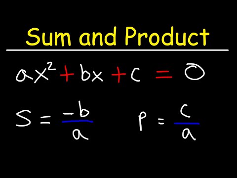 How To Find The Sum and Product of the Roots of a Quadratic Equation - Algebra Video