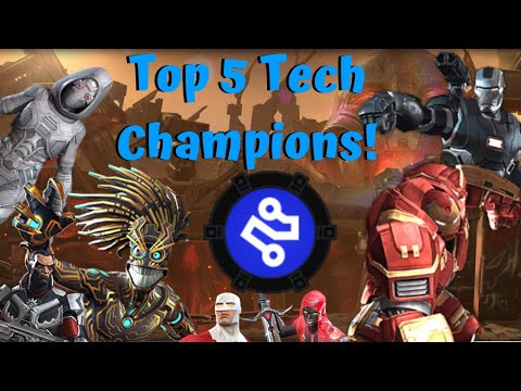 Top 5 Tech Champions! Best Champs Ranked! - Marvel Contest of Champions