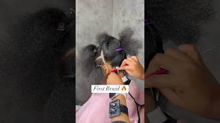 Watch The First Braid Process #hairbraids #hairtutorial #braidstyles #braidtutorial #hairstylist