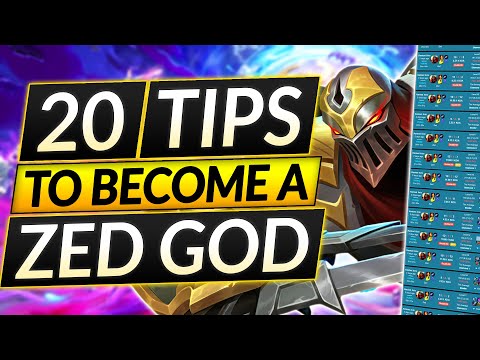 20 BEST ZED Tips to RANK UP FAST in Season 12 - PRO Combos, Mechanics, Builds - LoL Guide