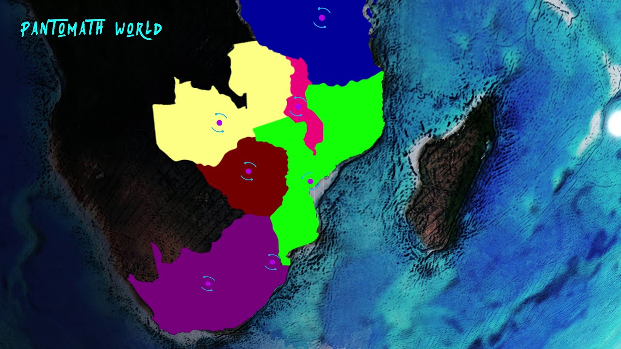 Mozambique Neighbouring Countries 3D