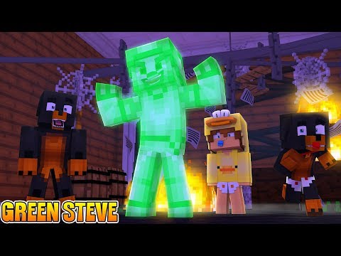 B-Max - Minecraft - GREEN STEVE SIGHTING MID GAME - SCARY FRIDAY THE 13th GLITCH