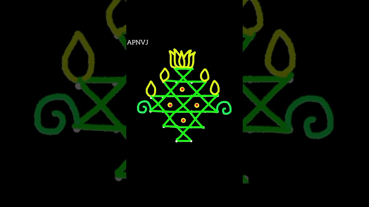 Thymatha kolangal#6-2-2dots pinnal kolangal #kambikolangal#