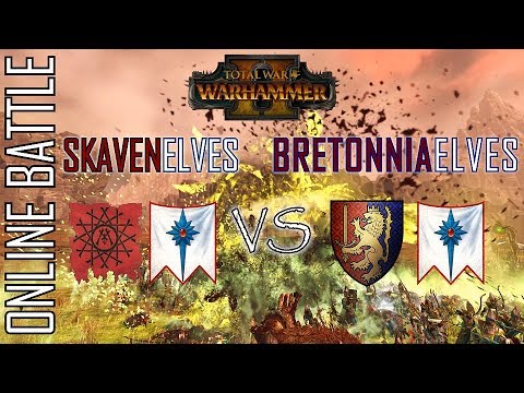 SKAVEN/ELVES vs BRETONNIA/ELVES! - 2v2 Online Battle Total War: Warhammer 2