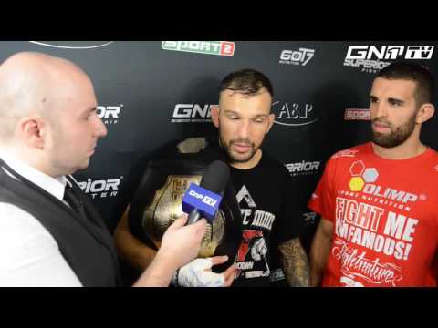 Max Coga im Interview nach Titelgewinn bei Superior FC 14, mit Teamkollege Daniel Weichel