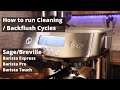 Sage Breville Barista Pro Barista Express Touch Cleaning Cycle Or Flush Guide Manual Auto
