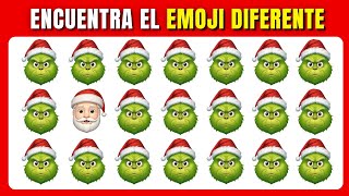 Enuentra el DIFERENTE 🎅🏻 Version Navideña 🎄 30 NIVELES FACIL, MEDIO Y DIFICIL | Reto de emojis 😱