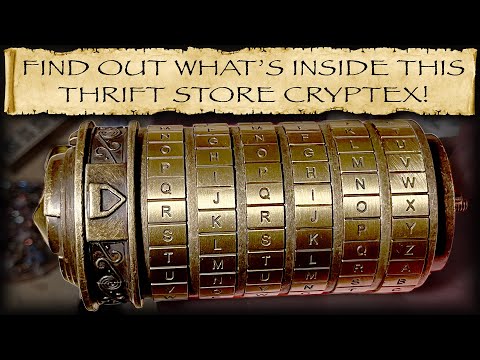 What's inside this thrift store Da Vinci Code cryptex lock box?!