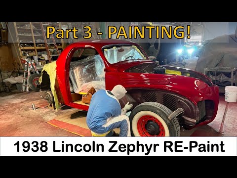 Personal 1938 Lincoln Zephyr Part 3 - Body Paint of a Lincoln Zephyr V12 Coupe JB Donaldson