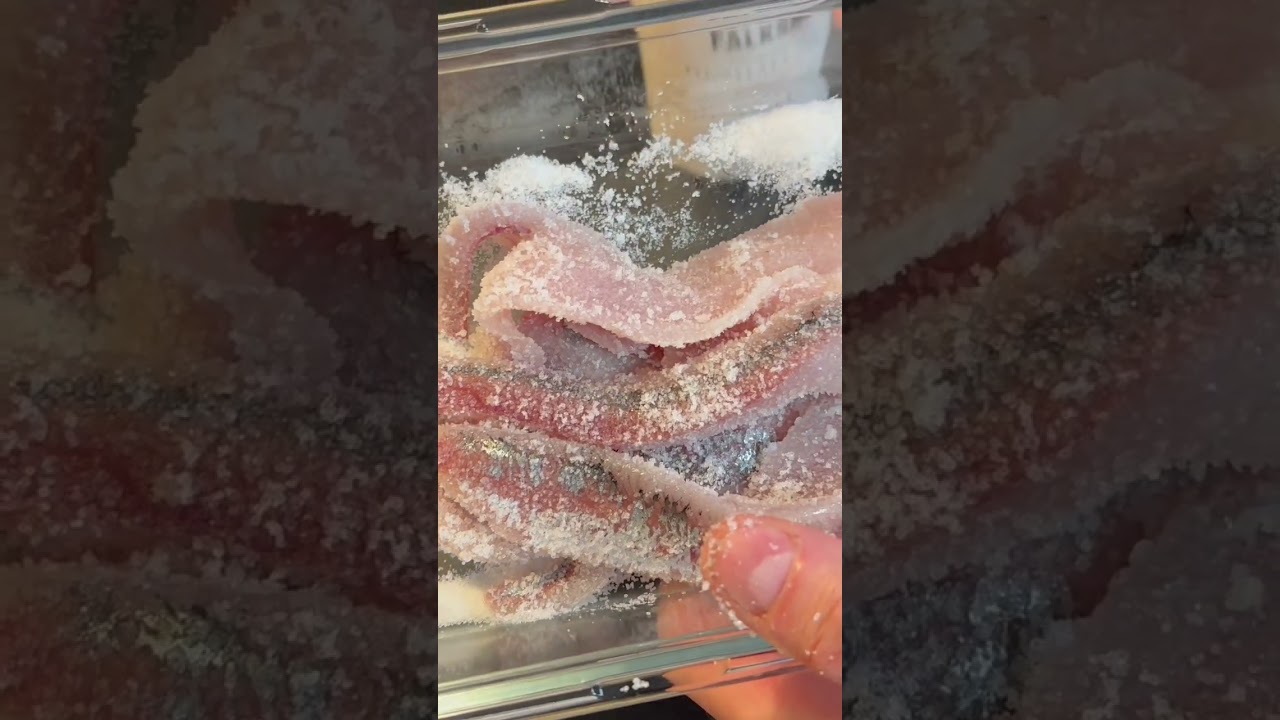 Preparing pickled herring