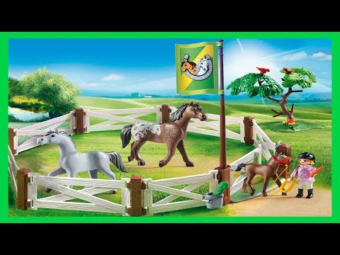 PLAYMOBIL  Neuheiten -  Pferdekoppel -  Demo -  aufbau -  unboxing