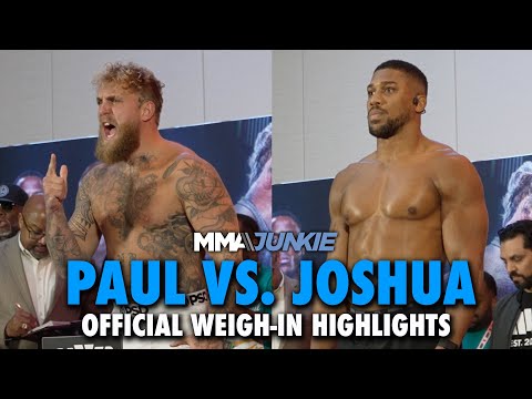 Jake Paul, Anthony Joshua make weight for their heavyweight boxing fight | Official Weigh-ins
