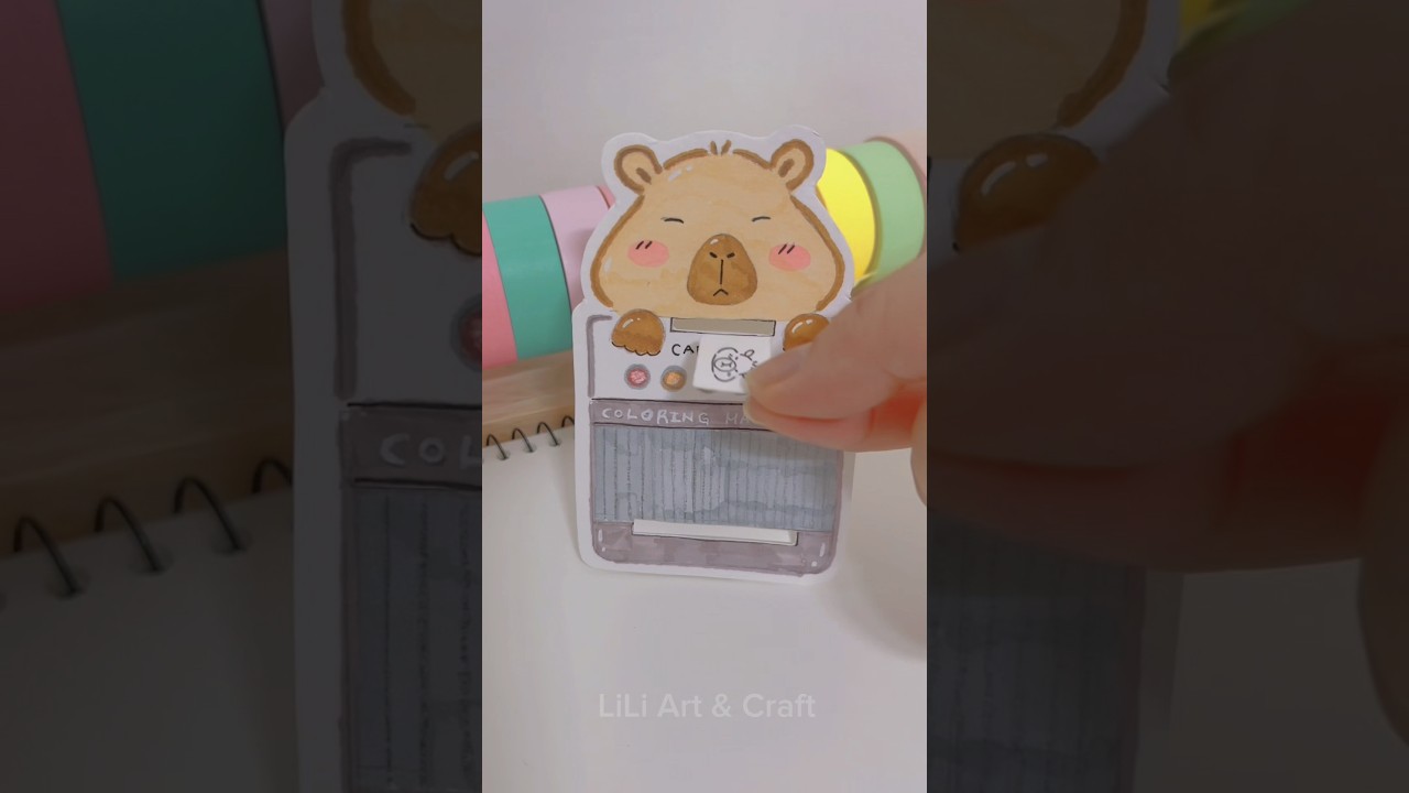 Capybara Coloring Machine Paper Craft #papercraft #capybara