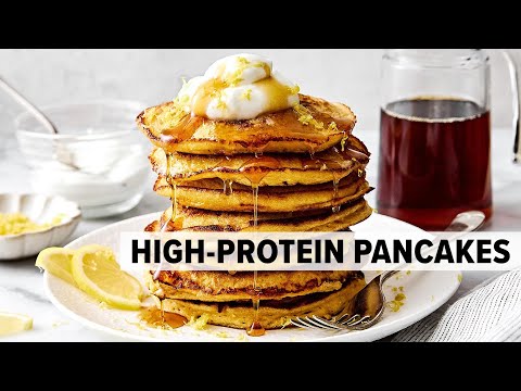 LEMON RICOTTA PROTEIN PANCAKES for a High-Protein Breakfast Idea!