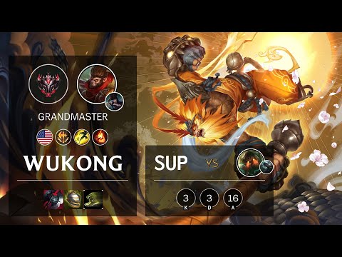Wukong Support vs Nautilus - NA Grandmaster Patch 10.16