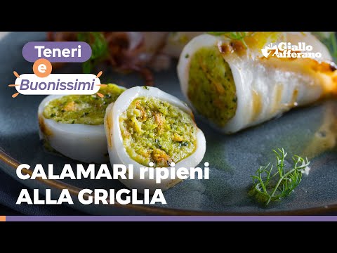 CALAMARI ripieni alla griglia MORBIDI e SAPORITI! Li devi provare assolutamente! 😍😋