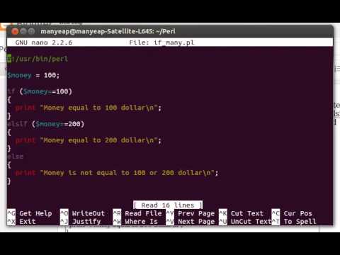 Perl If...Elsif...Else Example
