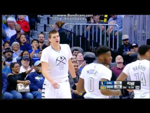 Nikola Jokic 27 Pts , 15 Reb , 9 Ast vs Mavericks - Denver Nuggets vs. Dallas Mavericks - 19/12/2016