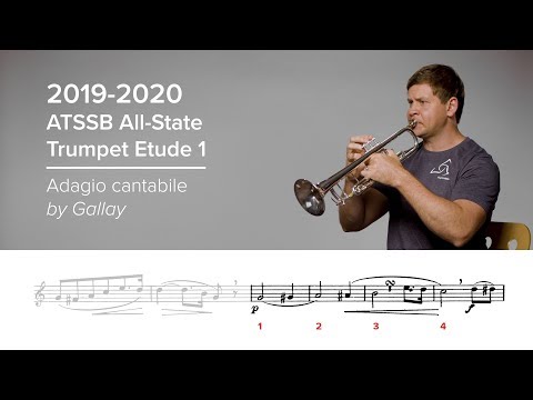 2019-2020 ATSSB All-State Trumpet Etude #1 - Adagio cantabile by Gallay
