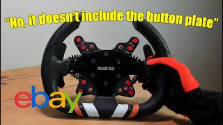 A cheap ebay wheel rim that's perfect for sim racing