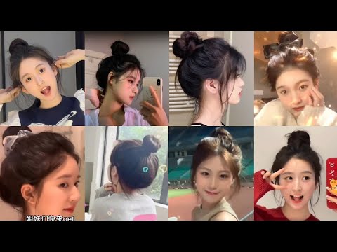 Easy high bun hairstyle 🌈 Super Cute Bun Hairstyle...