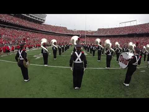 オハイオ州立大学マーチングバンドGoPro体験記 - 試合前の対FAU戦 (Ohio State Marching Band GoPro Experience - Pregame vs FAU)