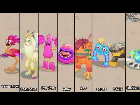 Air Island but Each Monster is Zoomed in! (Can finally hear Yawstrich!)