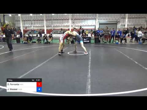 74 Kg Consolation - David Ferrante, Wildcat Wrestling Club Vs Jacob Wasser, Nebraska Golden Eagles