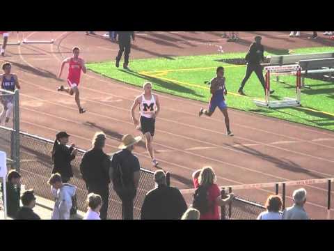 VarB 300m Hurdles Heat 1 at Sunset Prelims 4-29-16 - Los Alamitos Boys