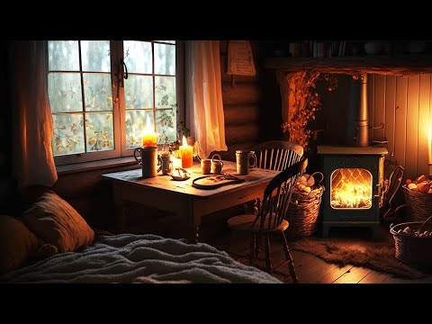 Rainy Night Cozy Secret Nook Ambience - Relaxing Gentle Rain Sounds | 3 Hours
