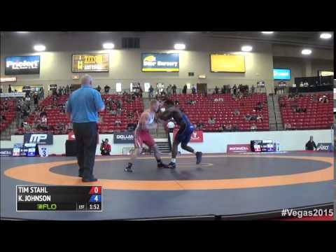 85 kg R1 - Tim Stahl (Marines) vs Khymbakhy Johnson (NYAC)