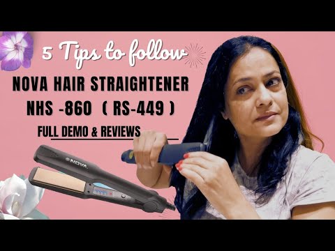 Nova Hair straightener NHS-860 Review & Demo |...