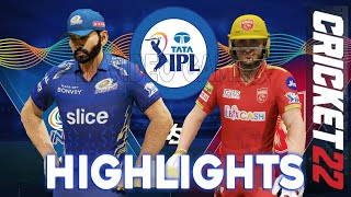 𝗺𝗶 𝘃𝘀 𝗽𝗯𝗸𝘀 - Mumbai Indians vs Punjab Kings Match Highlights IPL 15 Cricket 22