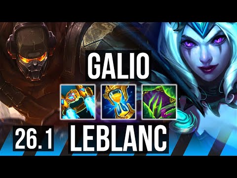 GALIO vs LEBLANC (MID) | Good KDA: 3/1/15 | KR Challenger | 26.1